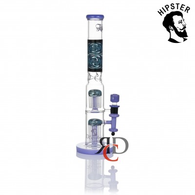 WATER PIPE HIPSTER 18" MASTER PIECE WITH DOUBLE LEVEL 10 ARM WITH USA COLOR DEEP MEDLEY BOWL WP909 1CT